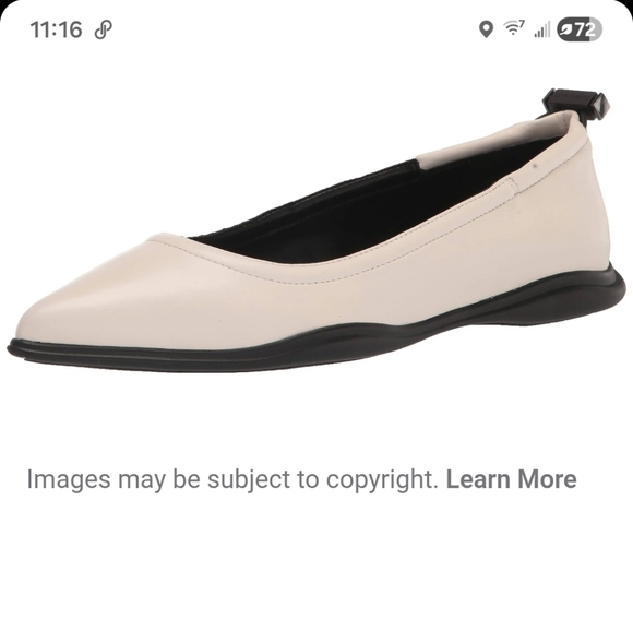 Vince Camuto Bendreta Sport White Pointed Toe Ballet Flats Size 9 NWT Cushioned - Picture 5 of 12